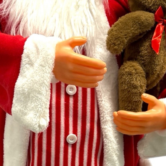 Vintage Four Foot Santa In Pajamas - Picture 3 of 16